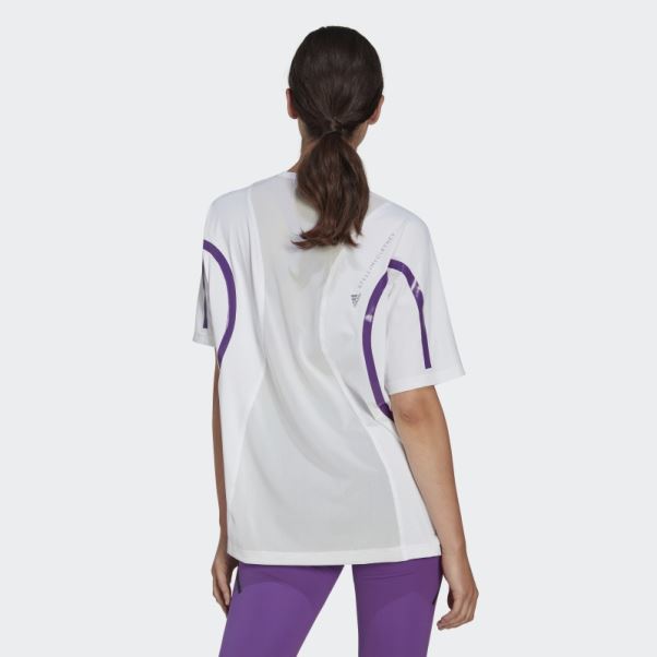 Adidas By Stella Mccartney Truepace Running Loose Tee Mode Blanc