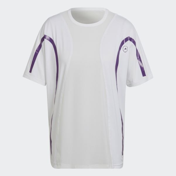 Adidas By Stella Mccartney Truepace Running Loose Tee Mode Blanc