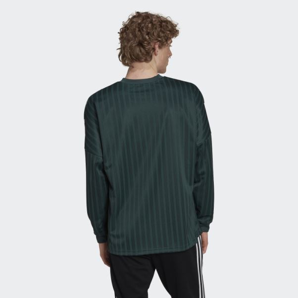 Maillot Adidas Rekive Graphique Manches Longues Vert Minéral Chaud