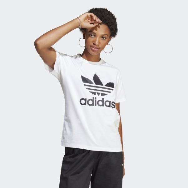 Tee Shirt Adicolor Classics Trèfle Blanc Adidas
