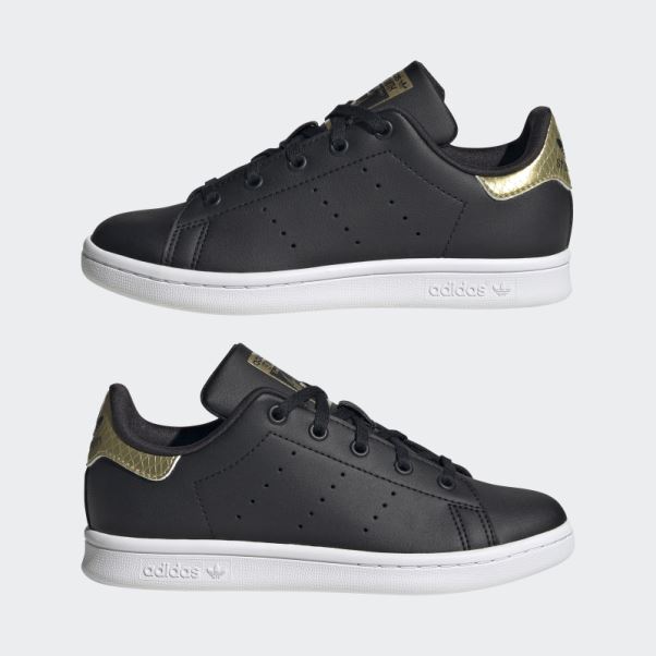 Chaussures Adidas Stan Smith Mode Or Métallique