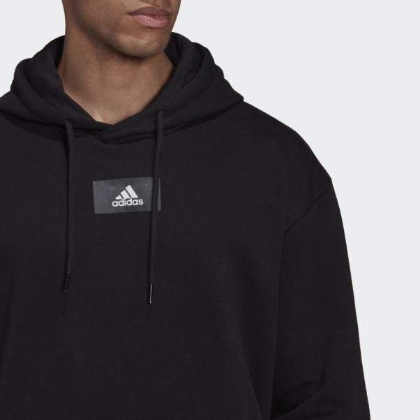 Sweat à Capuche à épaules Tombantes En Molleton De Coton Essentials Feelvivid Adidas Noir