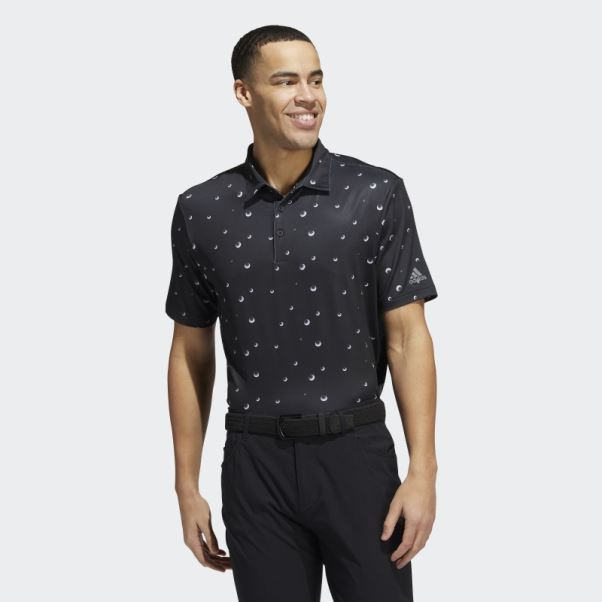 Polo Imprimé Ultimate365 Noir Adidas