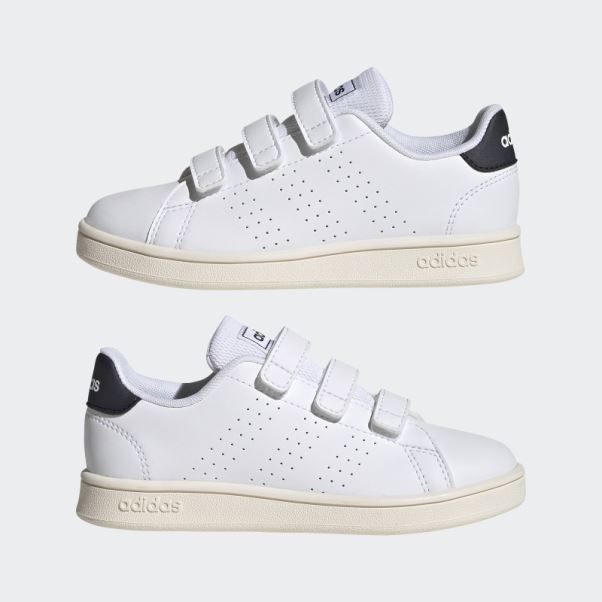 Chaussures à Scratch Adidas Avantage Court Lifestyle Blanches