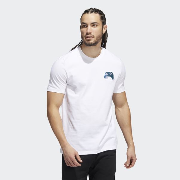 T-shirt Graphique Gaming Color-shift Blanc Adidas