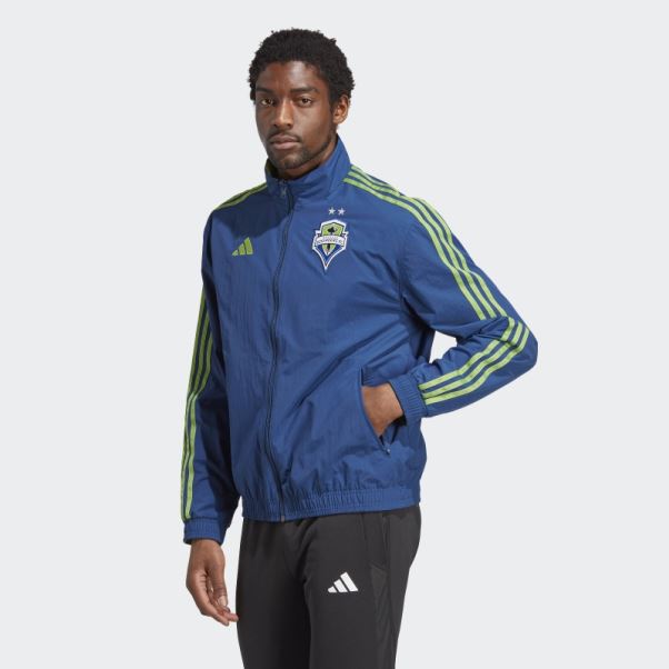 Adidas Seattle Sounders Fc Anthem Veste Mystery Bleu