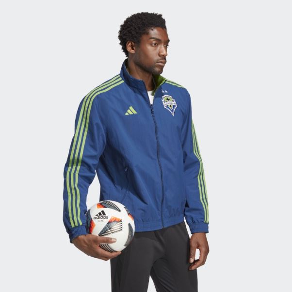 Adidas Seattle Sounders Fc Anthem Veste Mystery Bleu