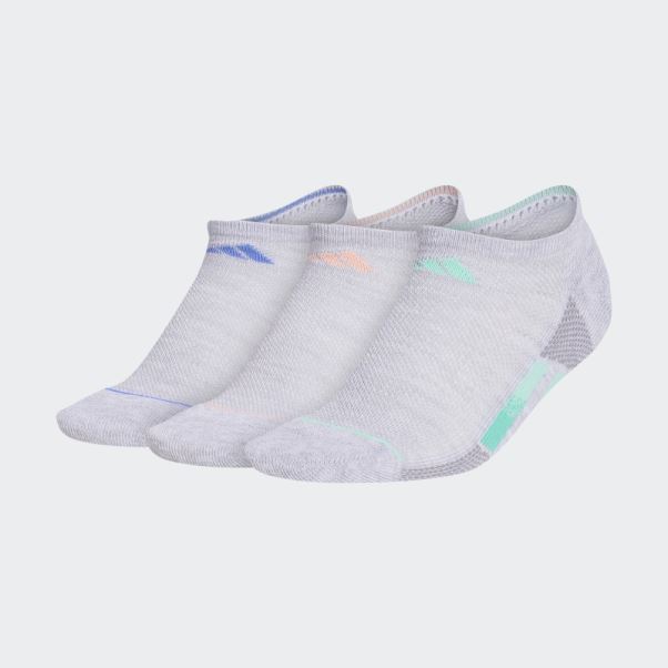 Chaussettes Invisibles Adidas Superlite Stripe Gris Clair 3 Paires