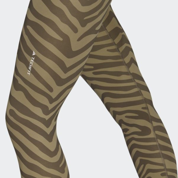 Legging 7/8 Zèbre Hyperglam Techfit Taille Haute Adidas Multicolore