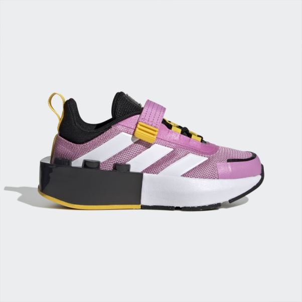 Orchid Adidas X Lego Tech Rnr Chaussures à Lacets élastiques Et à Sangle Supérieure