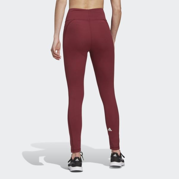 Legging Taille Haute Adidas Yoga Essentials Rouge
