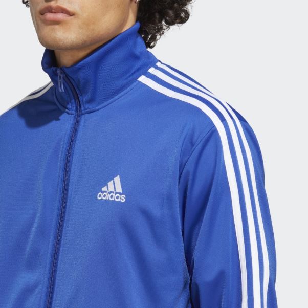 Survetement Adidas Basic 3-stripes Tricot Bleu