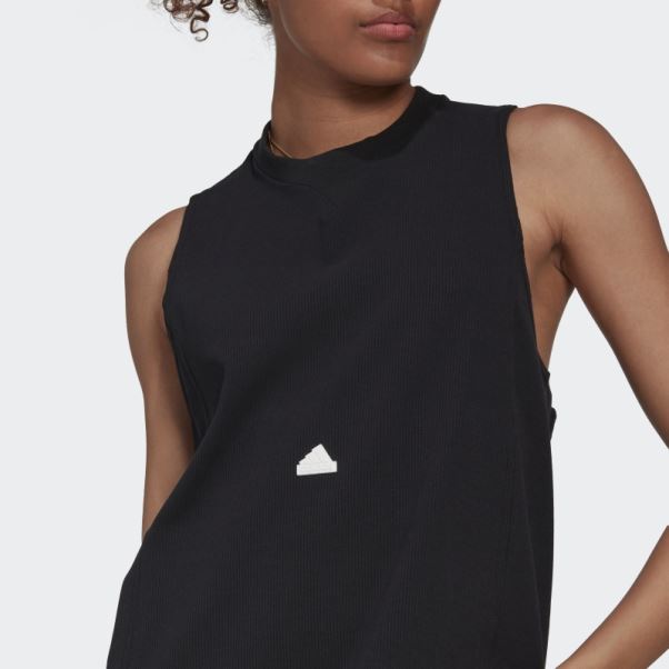 Robe Côtelée Adidas Noir