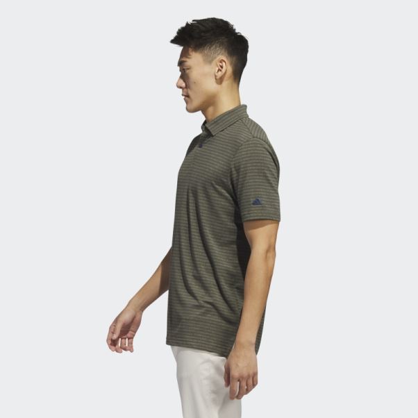 Polo De Golf à Rayures Go-to Bleu Marine Adidas