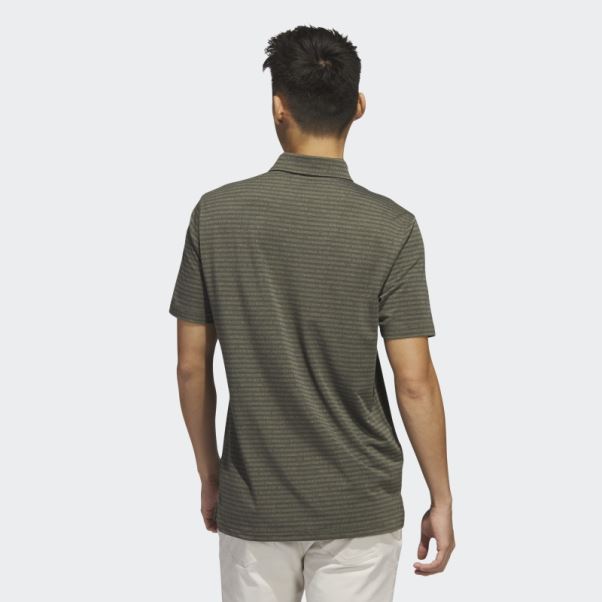 Polo De Golf à Rayures Go-to Bleu Marine Adidas