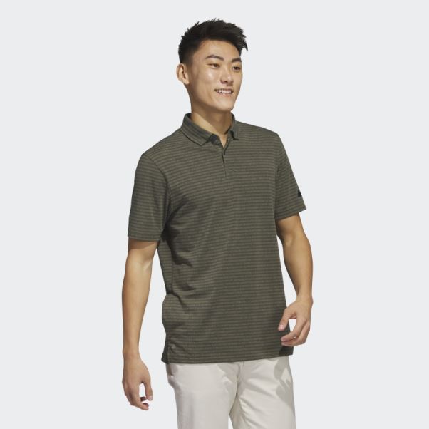Polo De Golf à Rayures Go-to Bleu Marine Adidas