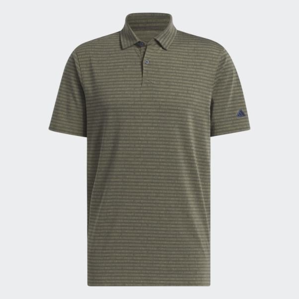 Polo De Golf à Rayures Go-to Bleu Marine Adidas