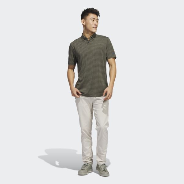 Polo De Golf à Rayures Go-to Bleu Marine Adidas