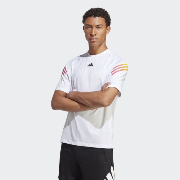 Adidas Train Icon 3-stripes T-shirt D'entrainement Blanc