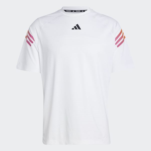 T-shirt D'entraînement à 3 Bandes Adidas Train Icons Blanc