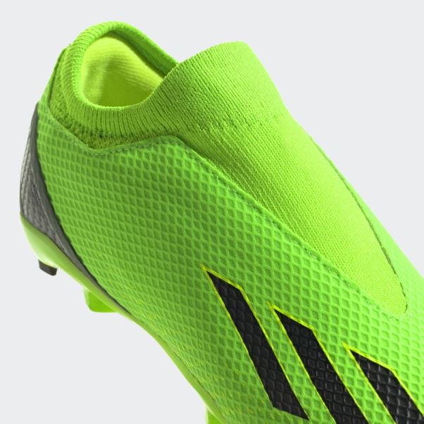 Adidas X Speedportal.3 Vert Crampons Sol Ferme Sans Lacets