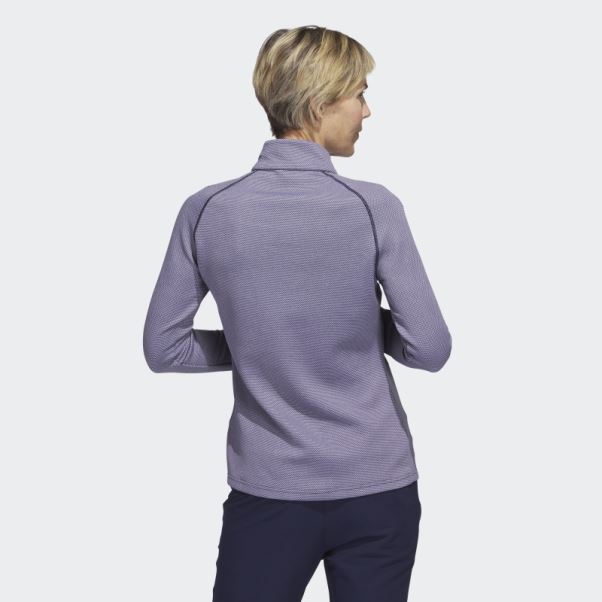 Adidas Bleu Marine 1/4-zip Golf Pull