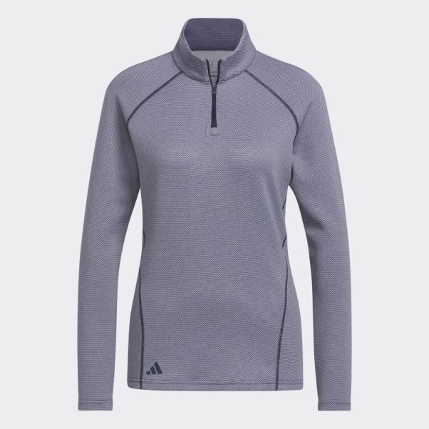 Adidas Bleu Marine 1/4-zip Golf Pull