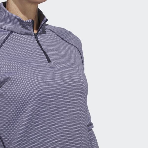 Adidas Bleu Marine 1/4-zip Golf Pull