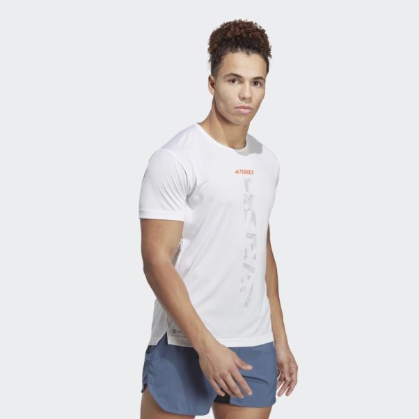T-shirt De Trail Running Terrex Agravic Blanc Adidas