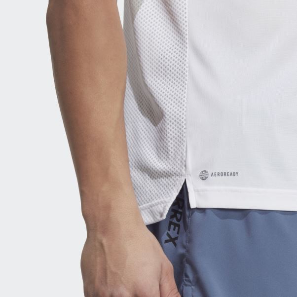 T-shirt De Trail Running Terrex Agravic Blanc Adidas
