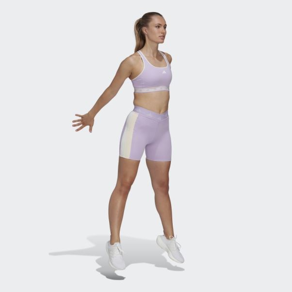 Soutien-gorge Techfit à Maintien Moyen Hyperglam Powerreact Lueur Violette Adidas