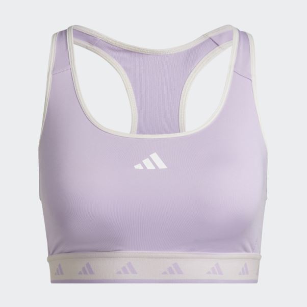 Soutien-gorge Techfit à Maintien Moyen Hyperglam Powerreact Lueur Violette Adidas
