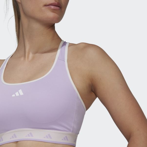 Soutien-gorge Techfit à Maintien Moyen Hyperglam Powerreact Lueur Violette Adidas