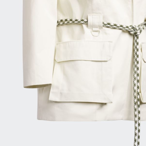 Haut à Manches Longues En Sergé Adidas Blanc (grande Taille)