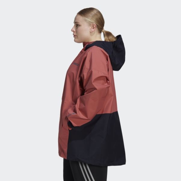 Veste De Pluie Terrex Gore-tex Paclite (taille Plus) Rouge Adidas
