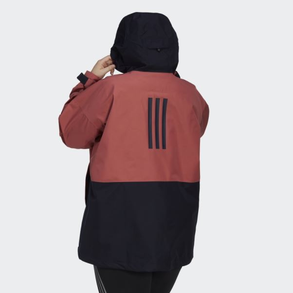 Veste De Pluie Terrex Gore-tex Paclite (taille Plus) Rouge Adidas