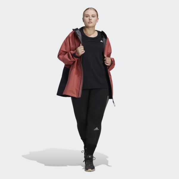 Veste De Pluie Terrex Gore-tex Paclite (taille Plus) Rouge Adidas