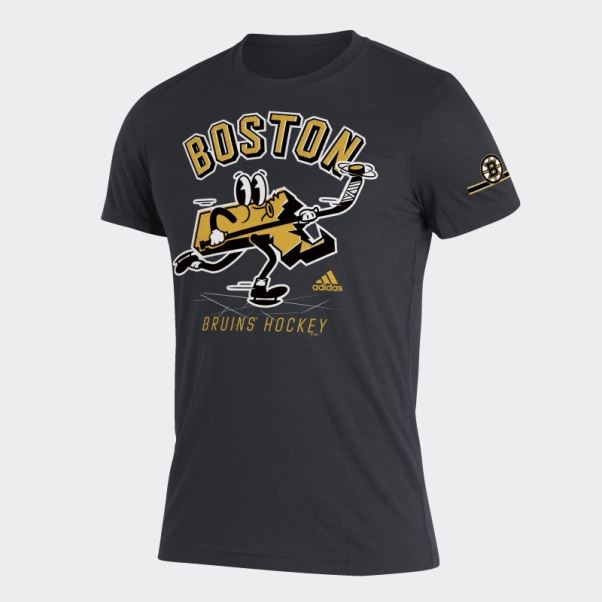 Tee Shirt Bruins Adidas Noir Melange
