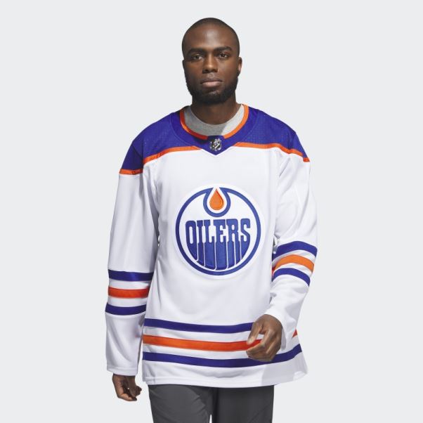 Maillot Oilers Away Authentique Adidas Blanc