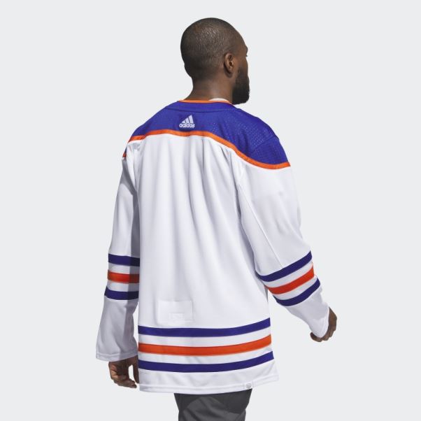 Maillot Oilers Away Authentique Adidas Blanc