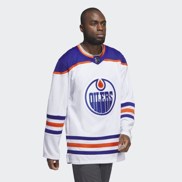 Maillot Oilers Away Authentique Adidas Blanc