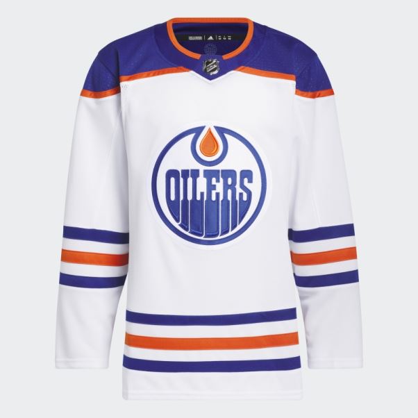 Maillot Oilers Away Authentique Adidas Blanc