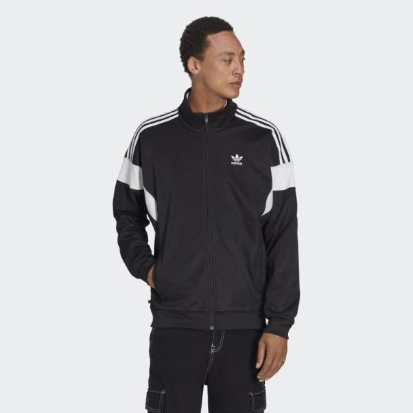Haut De Survêtement Adidas Adicolor Classics Cut Line Noir