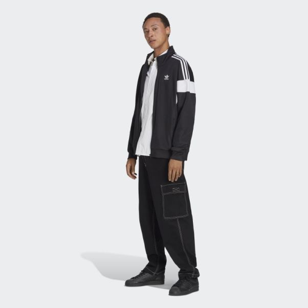 Haut De Survêtement Adidas Adicolor Classics Cut Line Noir