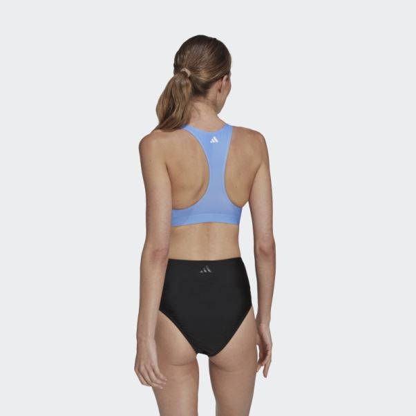 Haut De Bikini Big Bars Adidas Bleu