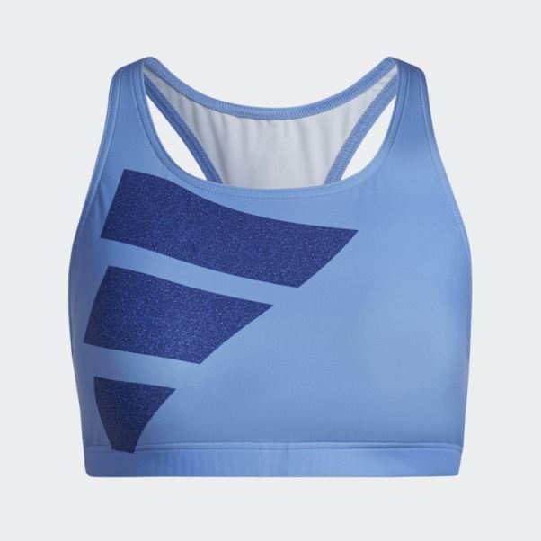 Haut De Bikini Big Bars Adidas Bleu