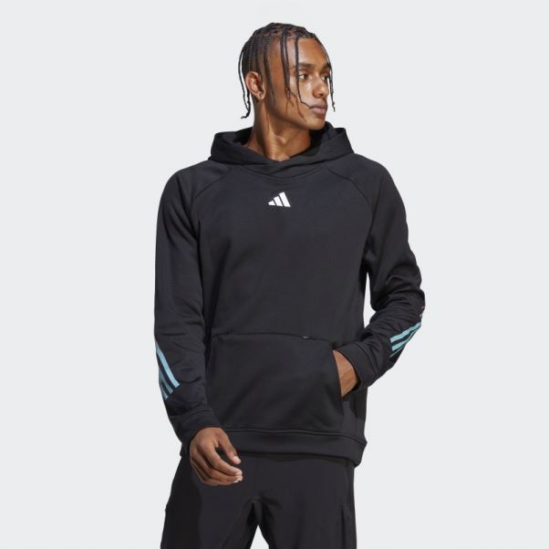 Train Icons 3-Stripes Sweat à Capuche Noir Adidas