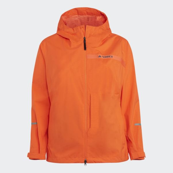 Veste De Pluie 2,5 Couches Terrex Multi Rain.rdy (grande Taille) Orange Adidas