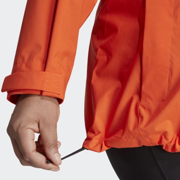 Veste De Pluie 2,5 Couches Terrex Multi Rain.rdy (grande Taille) Orange Adidas