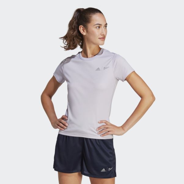 Adidas X Parley Running Tee Hot Silver Dawn